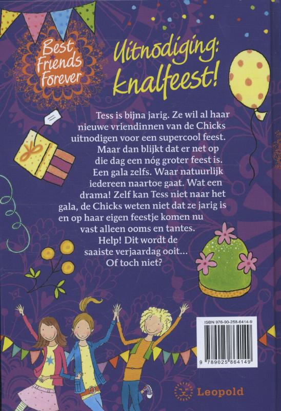 Uitnodiging : knalfeest! / Best Friends Forever achterkant