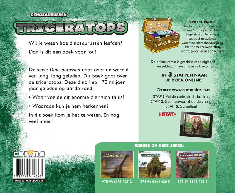 Triceratops / Dinosaurussen achterkant