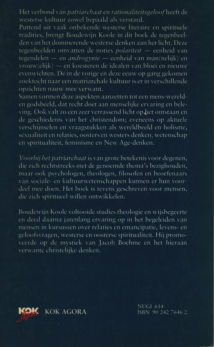 Voorbij het patriarchaat achterkant
