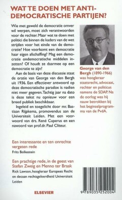 Wat te doen met antidemocratische partijen? / Elseviers Politieke Bibliotheek achterkant