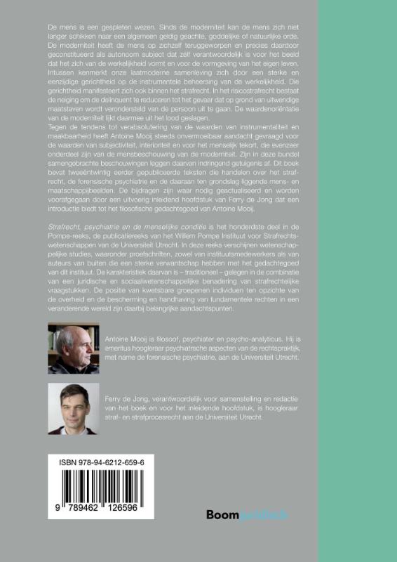 Strafrecht, psychiatrie en de menselijke conditie / Pompe-reeks / 100 achterkant