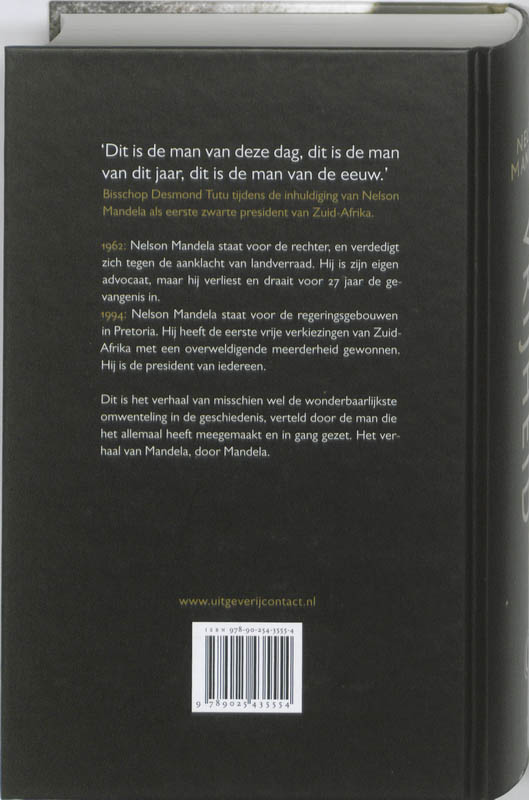 De Autobiografie Van Nelson Mandela achterkant