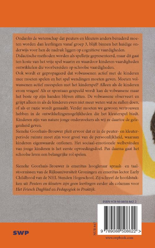 Peuters en kleuters zijn geen leerlingen achterkant