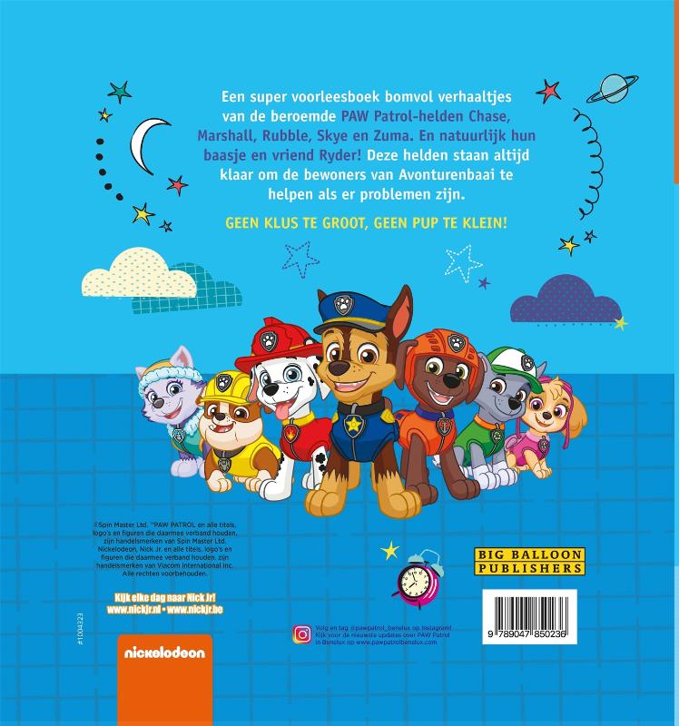 Groot voorleesboek / Paw Patrol Groot voorleesboek / Paw Patrol achterkant