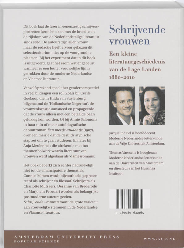 Schrijvende vrouwen / Amsterdam Anthologies achterkant