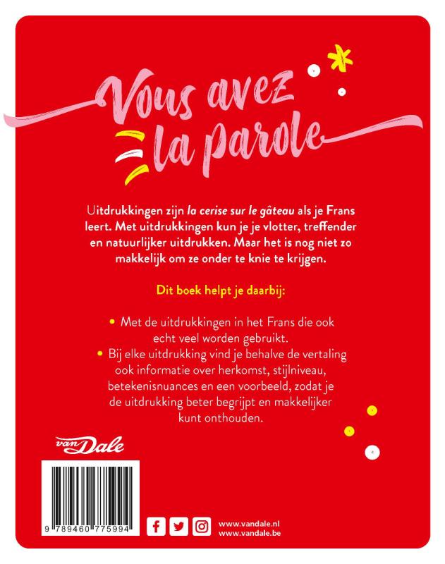 Vous avez la parole achterkant