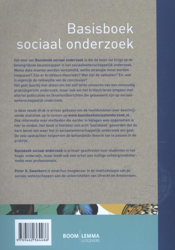 Basisboek sociaal onderzoek achterkant