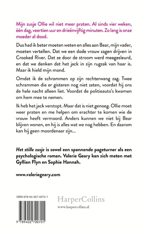 Het stille zusje Het stille zusje achterkant