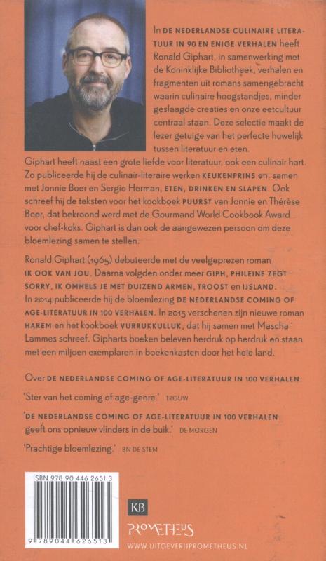 De Nederlandse culinaire literatuur in 90 en enige verhalen achterkant