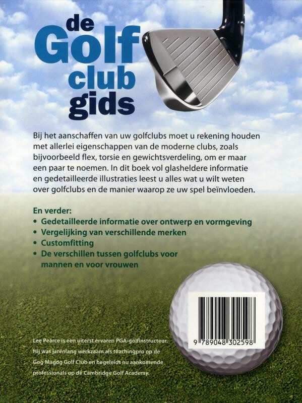 De golfclubgids achterkant
