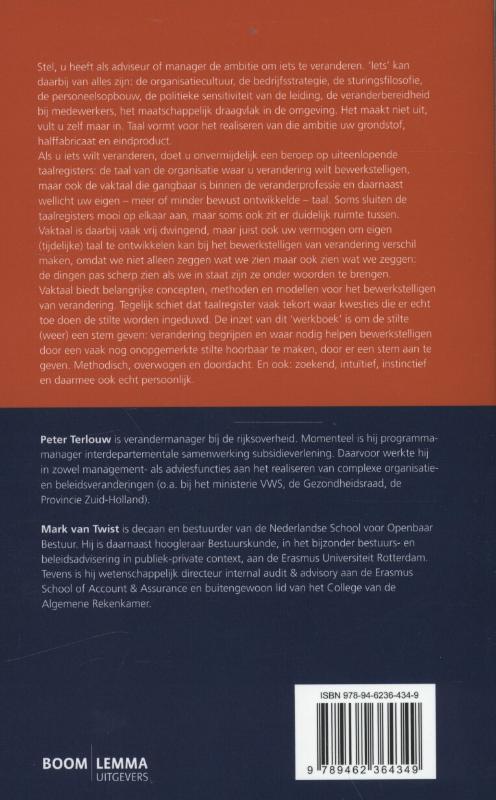 Hoe ruikt verandering? achterkant