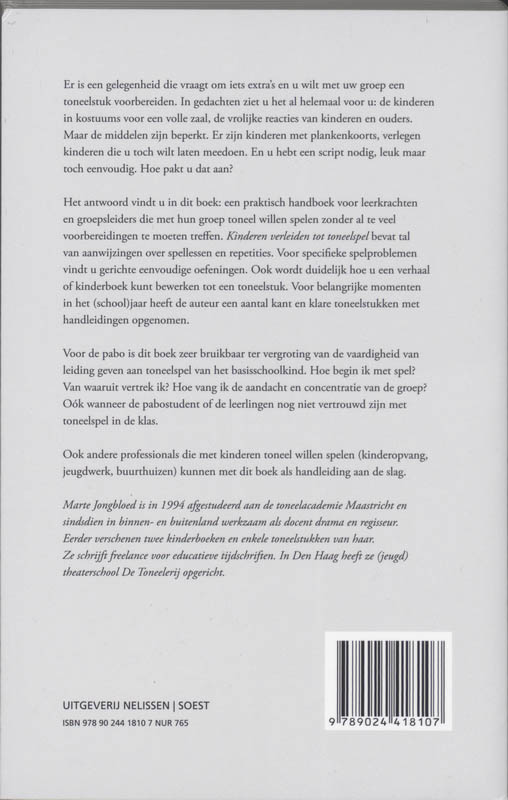 Kinderen verleiden tot toneelspel / PM-reeks achterkant