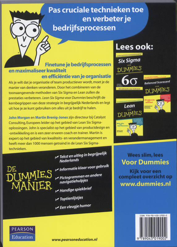 Lean Six Sigma voor Dummies / Voor Dummies Lean Six Sigma voor Dummies / Voor Dummies achterkant