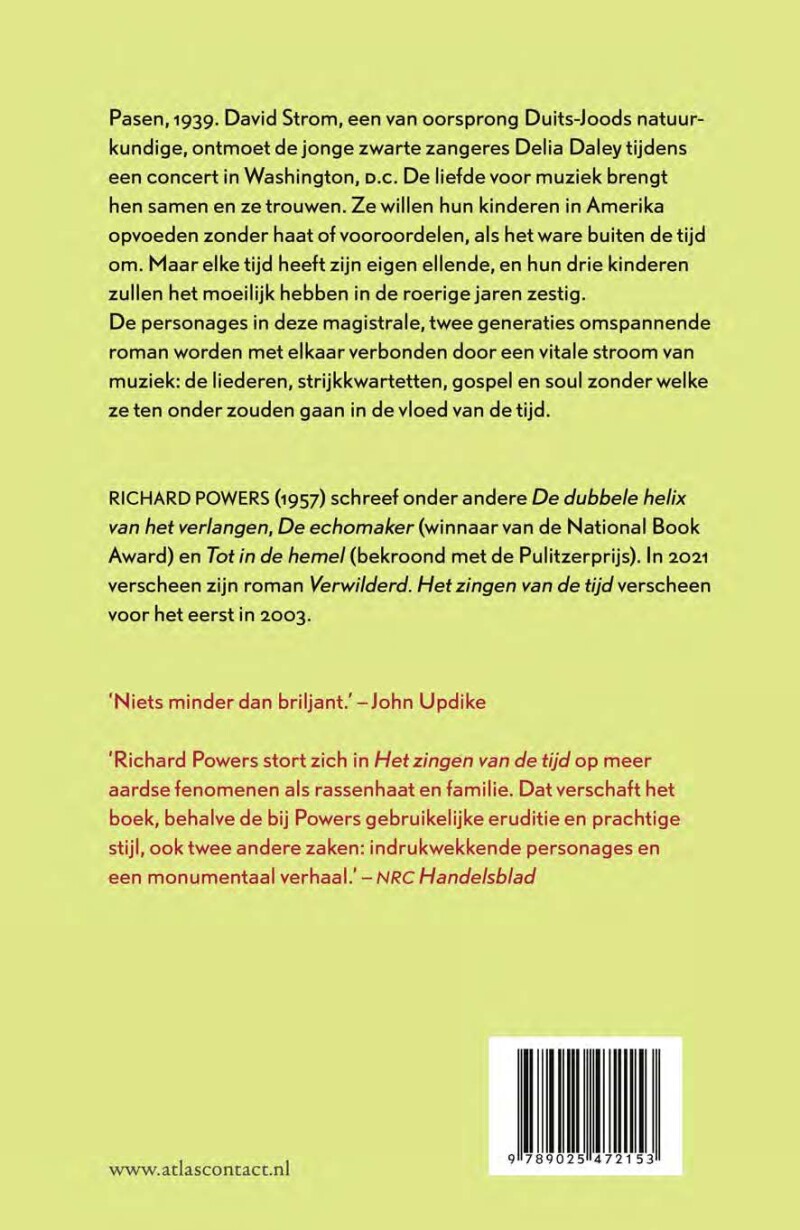 Het zingen van de tijd achterkant