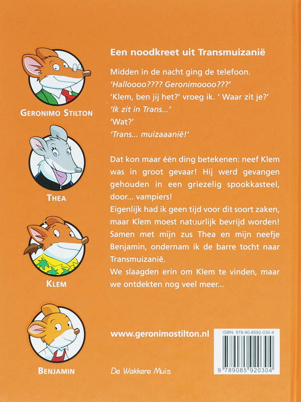 Een noodkreet uit Transmuizanie / Geronimo Stilton / 2 achterkant