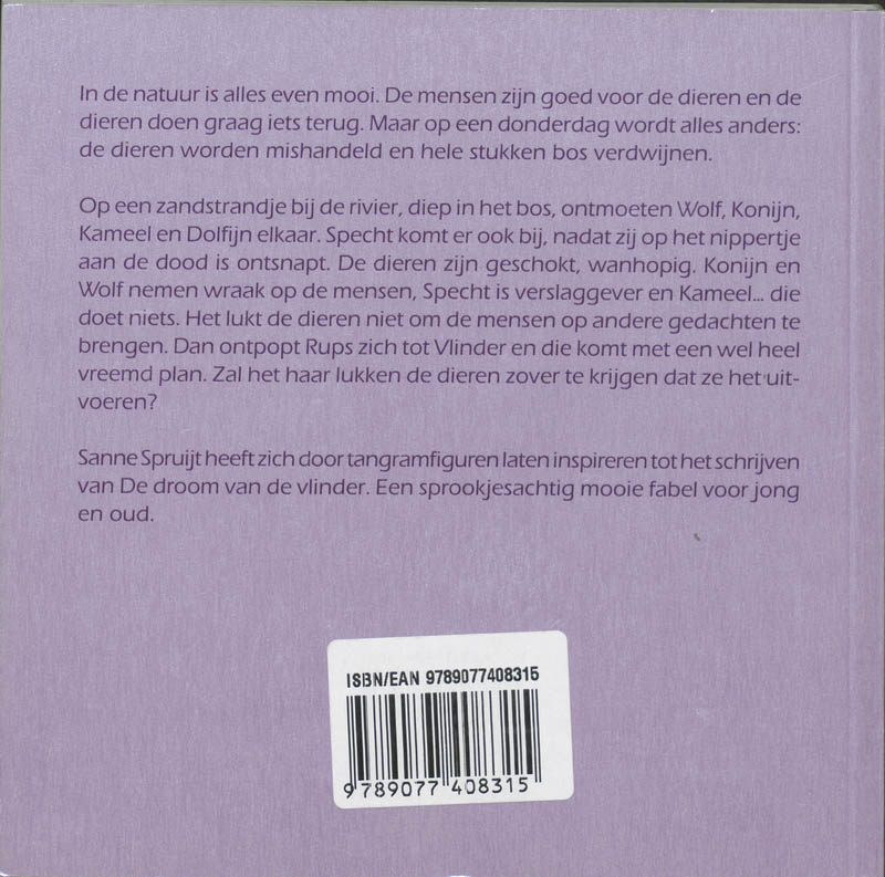 De droom van de vlinder achterkant