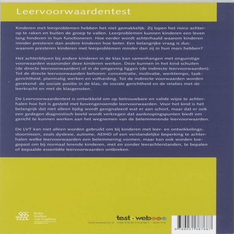 Leervoorwaardentest achterkant