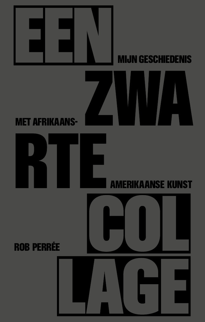 Een zwarte collage achterkant