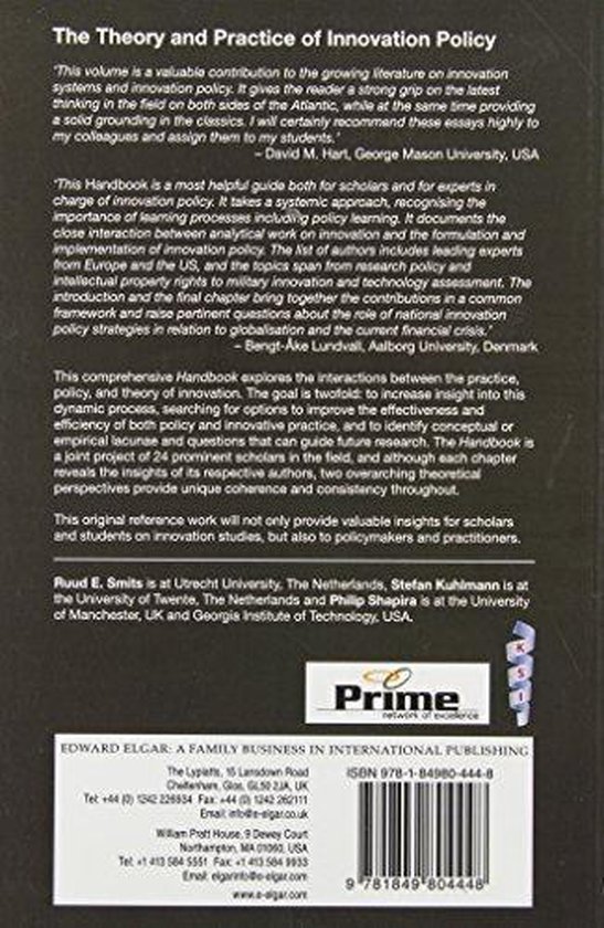The Theory and Practice of Innovation Policy – An International Research Handbook