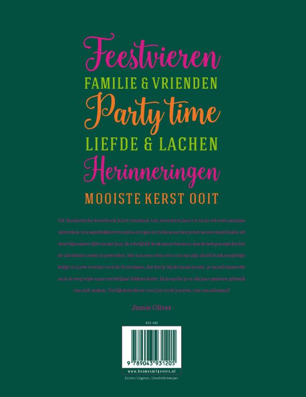 Jamie Oliver's kerstkookboek achterkant