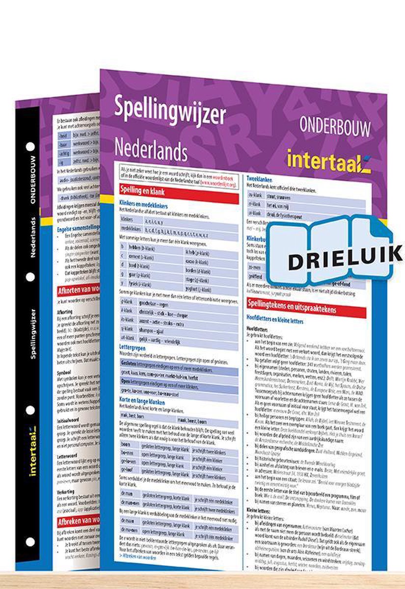 Groenman Spellingwijzer Nederlands Onderbouw Uitklapkaart