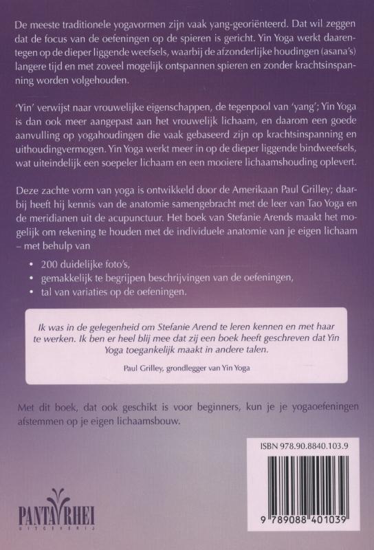 Yin yoga achterkant