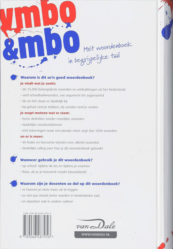 Van Dale Woordenboek Ned Voor Vmbo En Mbo achterkant