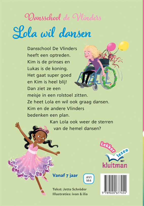 Lola wil dansen / Dansschool de Vlinders achterkant
