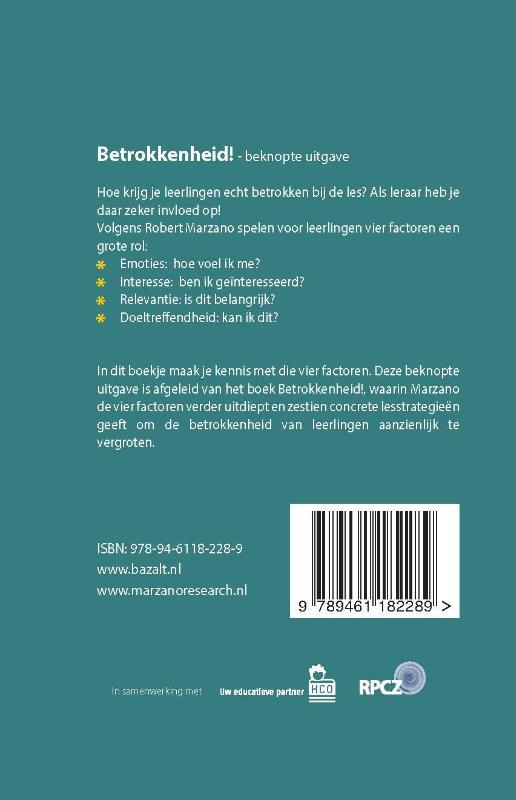 Betrokkenheid! - beknopte uitgave / Beknopte uitgave achterkant