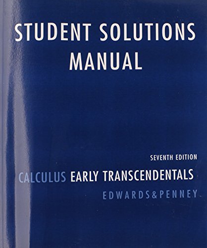 Edwards C. Student Solutions Manual For Calculus