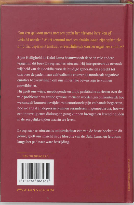 De weg naar het nirwana De weg naar het nirwana achterkant