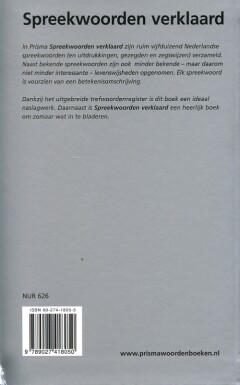 Spreekwoorden verklaard / Prisma Taal achterkant