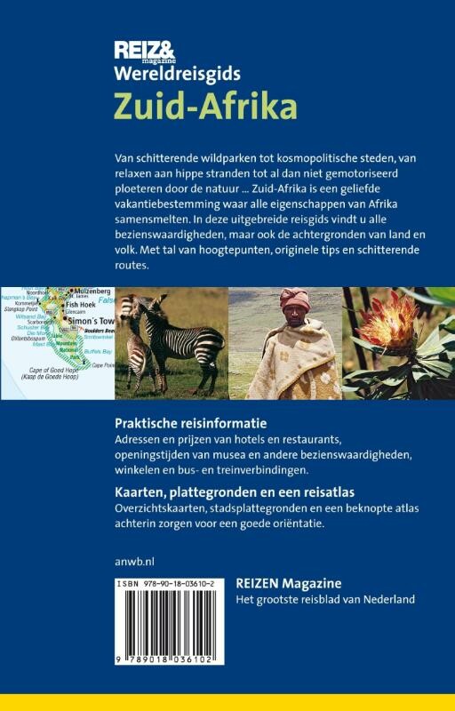 Zuid-Afrika / ANWB zon & zee achterkant