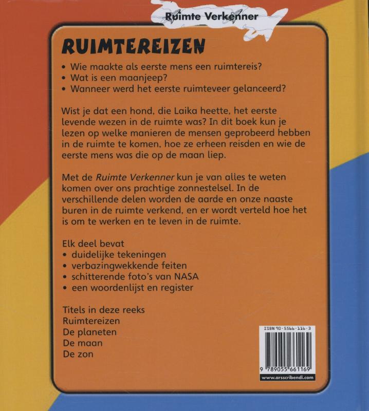 Ruimte verkenner -  Ruimtereizen Ruimte verkenner  -   Ruimtereizen achterkant