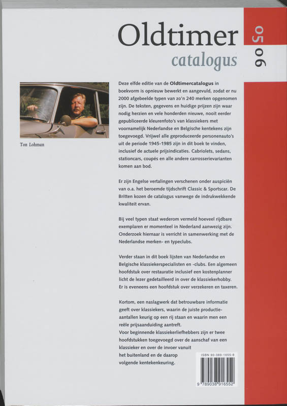 Oldtimercatalogus achterkant