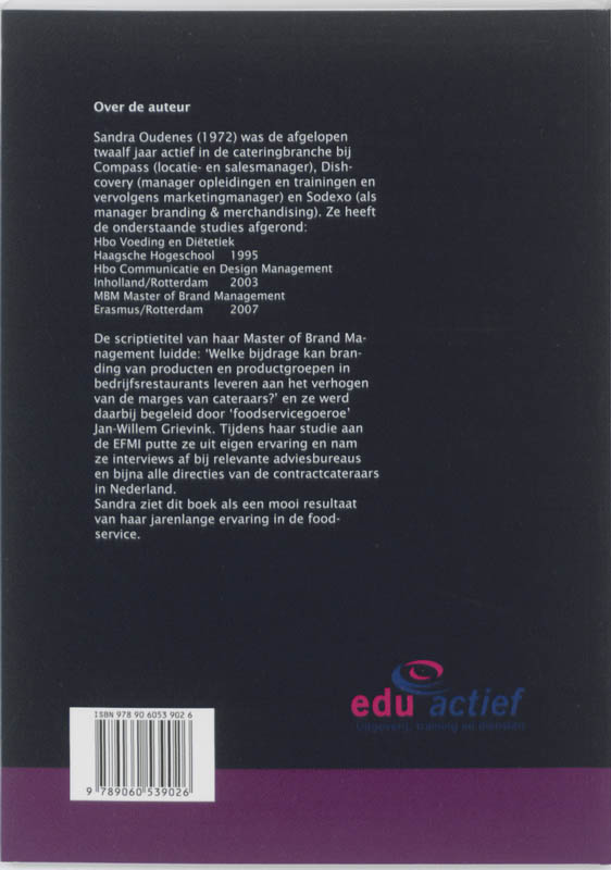 Handboek Cateringmanagement achterkant