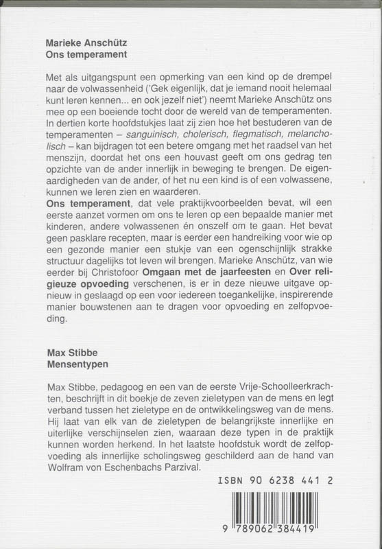 Ons temperament achterkant
