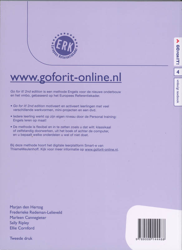 Go for it! 4 vmbo-GT Tekstboek Go for it! 4 vmbo-GT Tekstboek achterkant