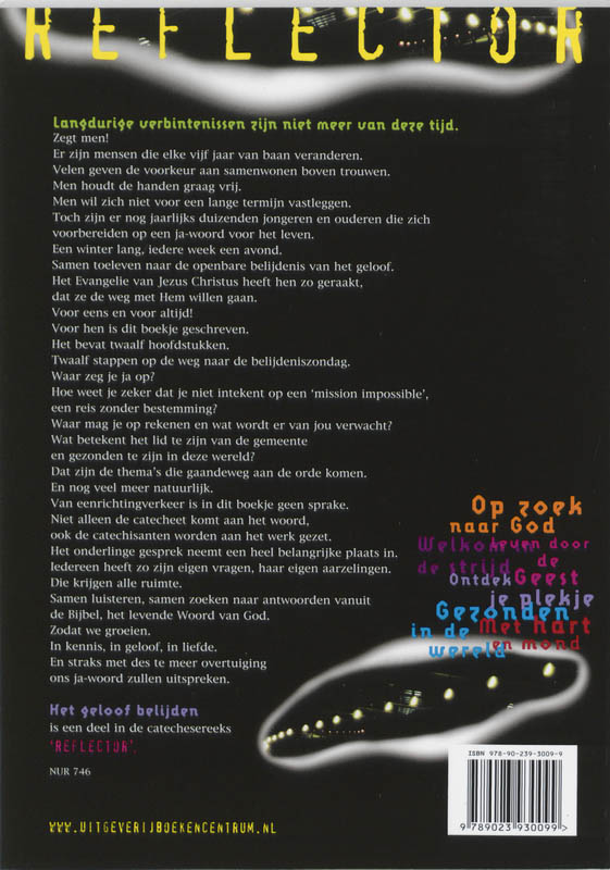 Het geloof belijden / Reflector Het geloof belijden / Reflector achterkant