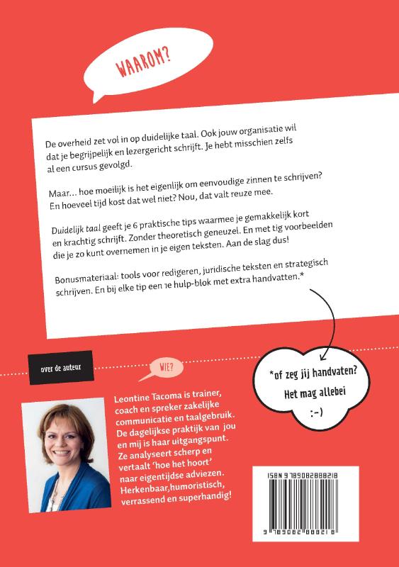 Duidelijke taal / Professioneel communiceren, tips &amp; tricks / 2 achterkant