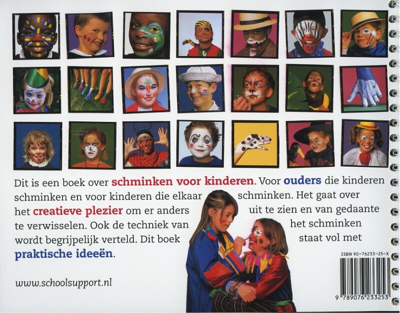 Kinderen schminken achterkant