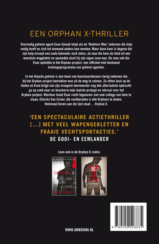 De rekruut / Orphan X / 3 De rekruut / Orphan X / 3 achterkant
