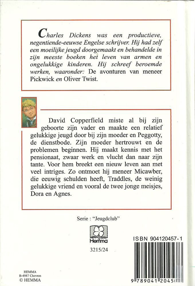 David Copperfield / Jeugdclub / 3215-24 achterkant