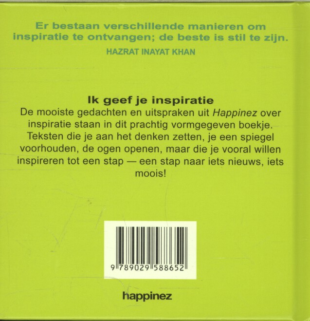 Happinez - Ik geef je inspiratie achterkant