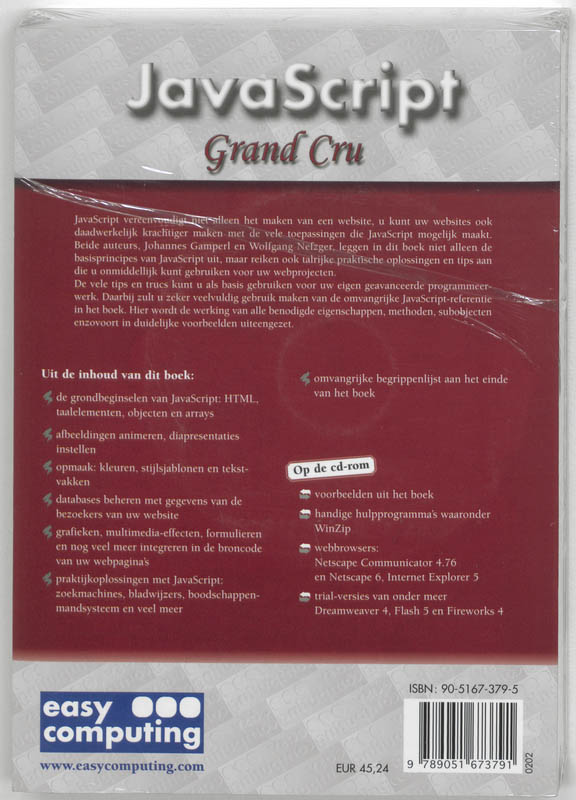 Javascript Grand Cru + Cd-Rom achterkant