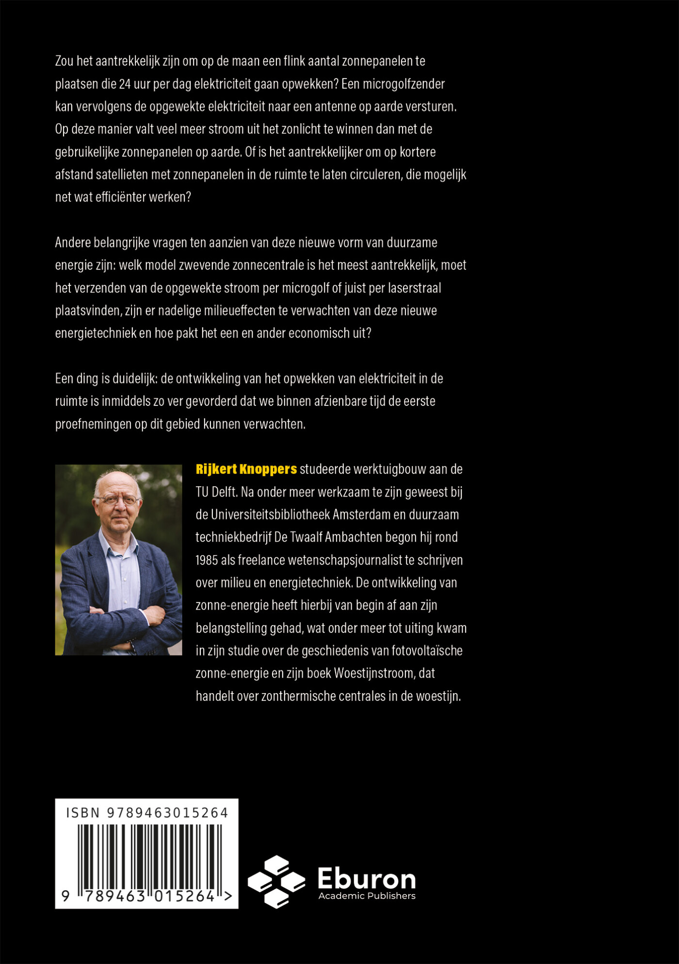 Schone energie uit de ruimte achterkant