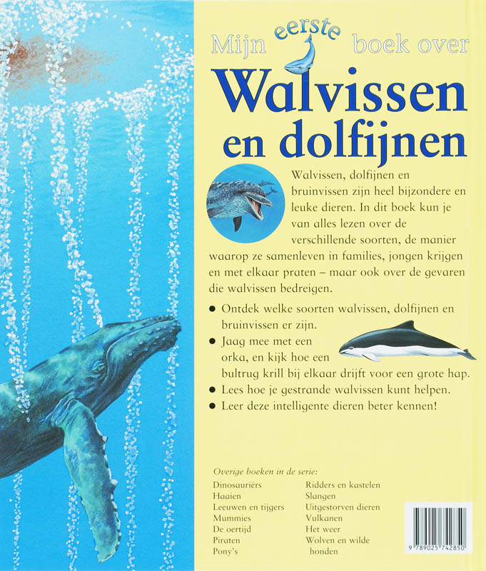 Mijn Eerste Boek Over Walvissen En Dolfijnen achterkant