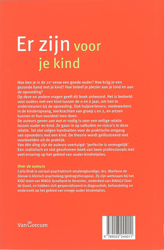 Er zijn voor je kind achterkant