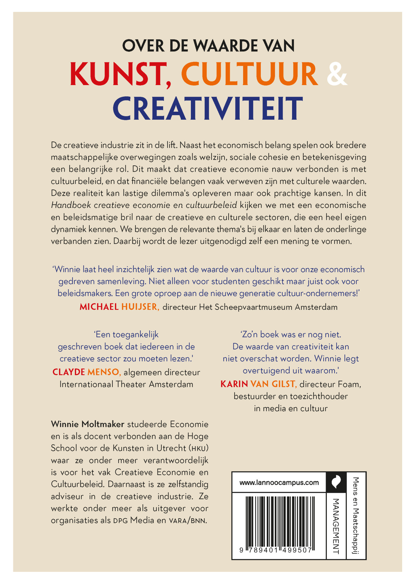 Handboek creatieve economie & cultuurbeleid achterkant