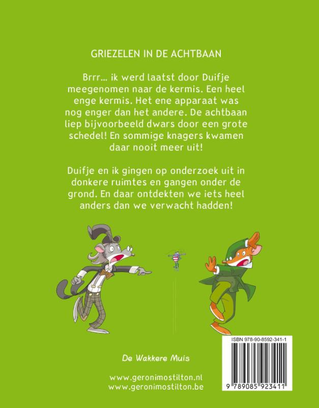 Griezelen in de achtbaan / Groene Reeks achterkant